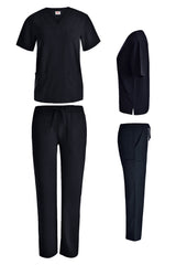Unisex 4-Way Stretch Straight Leg Scrub Set