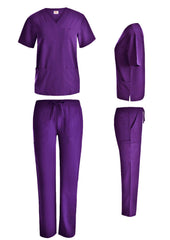 Unisex 4-Way Stretch Straight Leg Scrub Set