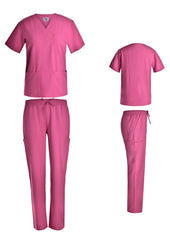 Unisex 4-Way Stretch Straight Leg Scrub Set