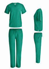 Unisex 4-Way Stretch Straight Leg Scrub Set
