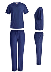 Unisex 4-Way Stretch Straight Leg Scrub Set