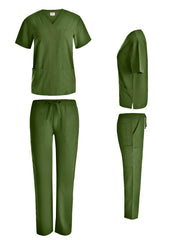 Unisex 4-Way Stretch Straight Leg Scrub Set