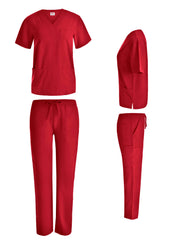Unisex 4-Way Stretch Straight Leg Scrub Set
