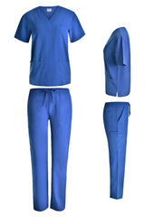 Unisex 4-Way Stretch Straight Leg Scrub Set